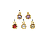 Gold Wrapped Pearl Mini Ball Charm, Sku#Y762