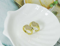 CZ Heart Ring,Sku#O90