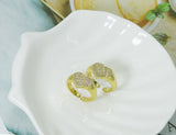 CZ Heart Ring,Sku#O90