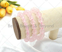 Natural Pink Rose Quartz Stretchy Bracelet