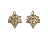 CZ Maple Leaf Shape Charm, Sku#Z1446