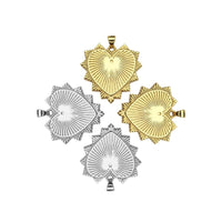 18K Real Gold Plated Heart Pendant/Charm, SKU#LK295