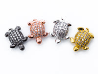 Cute CZ Gold Tortoise  Spacer Beads, Sku#N35