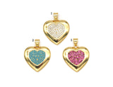 CZ Heart Charm, Sku#LX16