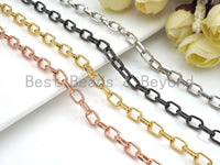 6x9mm Textured Paper Clip Chain by Yard, E512