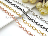 6x9mm Textured Paper Clip Chain by Yard, E512