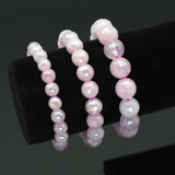 Mystic Rose Quartz Faceted Stretchy Bracelet, Sku#EF418