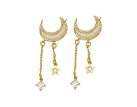 Crescent Moon with Star Charm, Sku#JL92