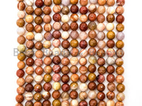 Natural Faceted Round Wood Agate beads, 6mm/8mm/10mm/12mm Natural Brown Gemstone beads, Natural Agate Beads, 15.5inch strand, SKU#U123