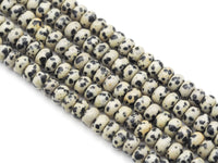Genuine Dalamtion Jasper Rondelle Smooth Beads, Sku#U1405