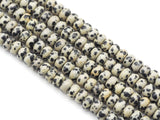 Genuine Dalamtion Jasper Rondelle Smooth Beads, Sku#U1405