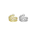 Round Dot CZ Wrap Ring, Sku#A341