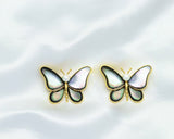 Gold Gray MOP Butterfly Brooch, Sku#ZX72