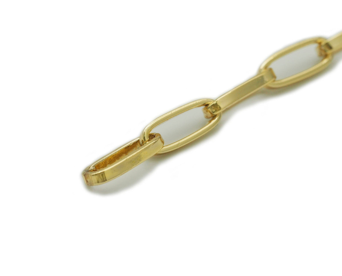 1 Yard/5 Yard Gold Filled Thick Rectangular Edge Paperclip C ...