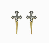 CZ Cross Sword Charm, Sku#Z1443