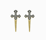 CZ Cross Sword Charm, Sku#Z1443