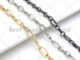 High Quality Oval Round Link Chain , 18K Real Gold Plated Chain, Wholesale bulk Chain, 8x14mm, sku#M324