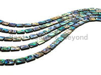 Quality Natural Abalone Flat Rectangle Shell beads Strand