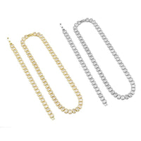 Rectangle CZ Link Chain Bracelet/Necklace, sku#A111