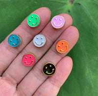 Double Sides Colorful Smiley Face Coin Spacer Beads, sku#N58