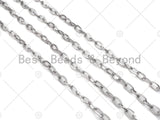 5x8mm Stainless Steel Rectangular Chain by Yard, Silver Unfinished Jewelry Chains, Wholesale Chain, Non-tarnishing Chain, sku#A105