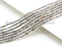 High Quality Natural Gray Labradorite Round Faceted beads, 2