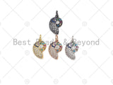 Small Colorful CZ Micro Pave Sea Snail Shaped Pendant/Charm, Beach Pendant Charm, 10x15mm,sku#Y253