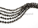 60 EXTRA Long Hand Knotted Crystal Necklace, Double Wrap Necklace, Hematite half plated Color 2x4mm Rondelle Crystal Beads, SKU#D16