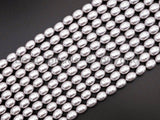 Gray  Natural Mother of Pearl beads,10x13mm/16x19mm Pearl Oval beads, Loose Oval Smooth Pearl Shell Beads, 16inch strand, SKU#T76