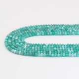 3x5mm Genuine Amazonite Faceted Rondelle Beads, Sku#U1670