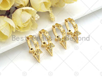 CZ Spike Huggie Earrings, Sku#J306