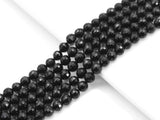 Genuine High Quality Watermelon Cut Black Spinel Round Beads, Sku#UA247