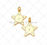 CZ Micro Pave Five Point Star Shape Pendant, 18K Gold Filled Star Charm, Necklace Bracelet Charm Pendant,Sku#F1446