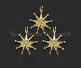 Gold Filled Star Shape Pendant,18K Gold Filled Wheel Charm, Necklace Bracelet Charm Pendant,19x21mm,Sku#F1404