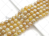 Mystic Plated Faceted Agate Beads,10mm/12mm, Plated Yellow Banded Agate Beads,15.5" Full Strand, SKU#UA176