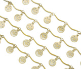 Gold Cute Smiley Face Chain By Yard, sku#LS26