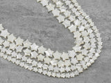 Quality White Shell Five Point Star Shape Beads, 6mm/8mm/10mm/12mm/15mm Mother of Pearl Beads, 15.5'' Full Strand, Sku#T12