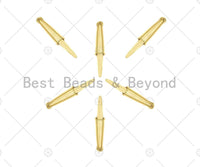 18K Dainty Gold Pen Cap Shape Pendant/Charm, Necklace Bracelet Charm Pendant,9x50mm, Sku#LK268