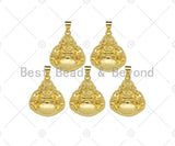 18K Dainty Gold Buddha Shape Pendant/Charm,Gold Religion Charm, Necklace Bracelet Charm Pendant,19x22mm,Sku#LK298