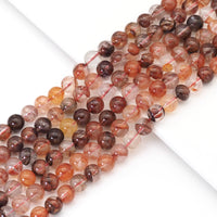 Genuine Hematoid Quartz Round Smooth Beads, Sku#U1639
