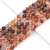 Genuine Hematoid Quartz Round Smooth Beads, Sku#U1639