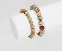 Genuine African Opal Round Smooth Stretchy Bracelet, 8mm/10mm Serpentine Bracelet, Sku#EF271