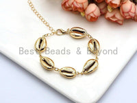Gold Cowrie bracelet, Shell anklet, SKU#V40