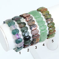 9x14mm Faceted Rectangle Stretchy Bracelet, Sku#U1980