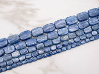 High Quality Natural Kyanite Gemstone beads, Flat Rectangle Blue Gemstone Beads, 15.5" strand, SKU#U3