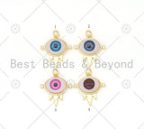 Gold Filled Enamel Colorful Evil Eye Shape Pendant,Enamel Charm,Enamel Jewelry Findings,20x21mm,Sku#Y495