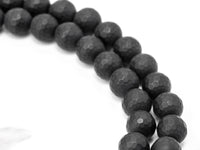 Wholesale Quality Faceted Matte Black Onyx Beads 3mm-16mm Natural Stones,Gemstones Beads, Round Beads, 15.5" Full Strand, SKU#Q1