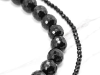 Wholesale Quality Faceted Shinny Black Onyx Beads-2mm/3mm/4mm/6mm/8mm/10mm/12mm/14mm/18mm/20mm- Black Onyx Beads,15.5" Full Strand, SKU#Q4