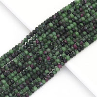 Genuine Ruby Zoisite Faceted Rondelle Beads, Sku#U1664