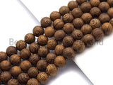 Natural Smooth Round Wood beads, 6mm/8mm/10mm/12mm Natural Brown Wood beads, Natural  Wood Grain Beads, 15.5inch strand,SKU#U467